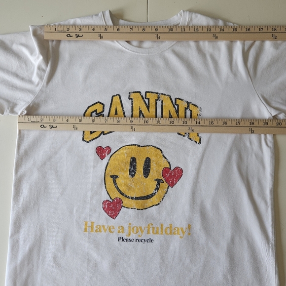 NWOT Ganni Smiley Tee - Picture 6 of 8